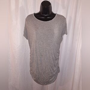 Gray Relaxed Crew Neck Short Sleeve T-Shirt